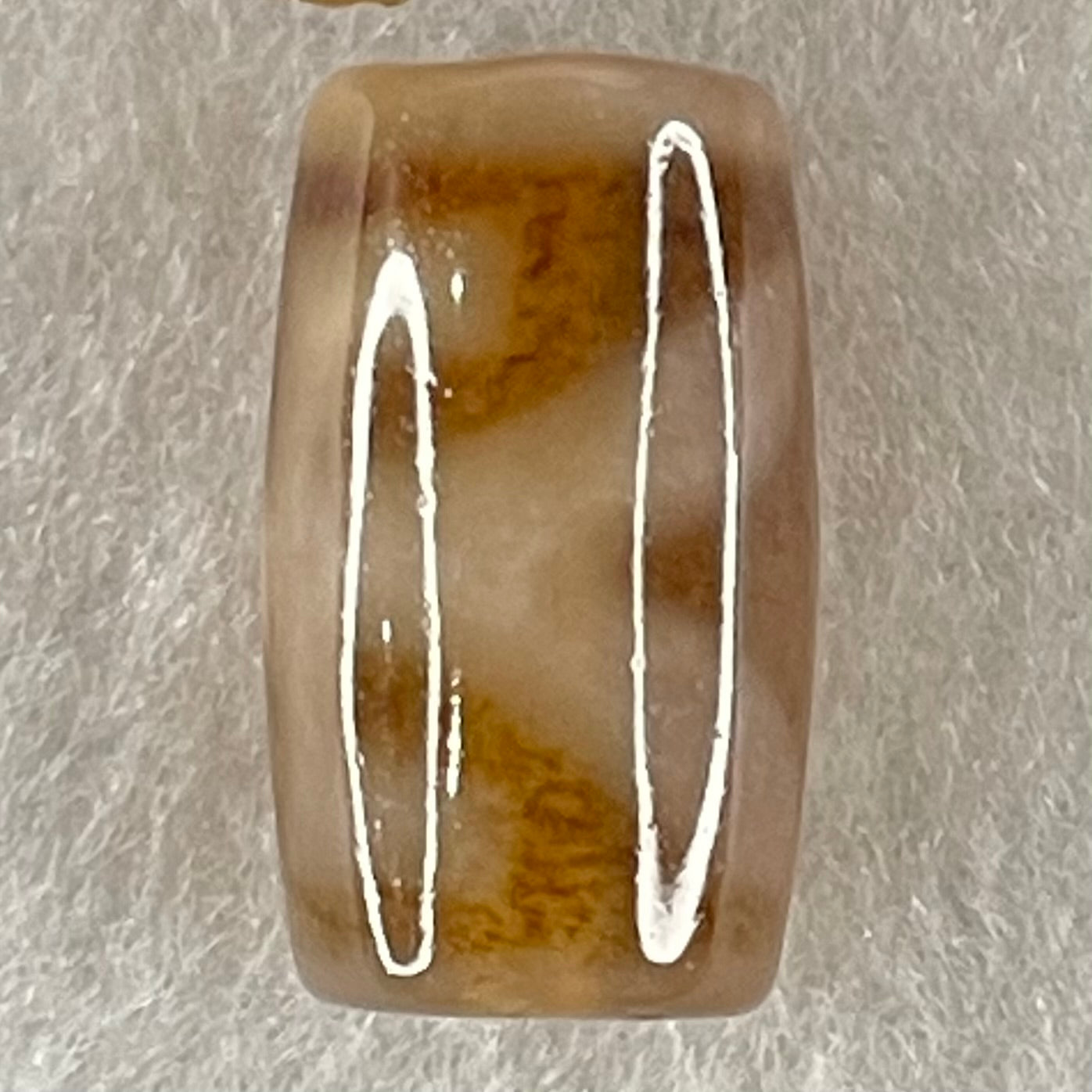 Natural Powerful Tibetan Old Oily Agate Patina Guiren Tairen Human Dzi Bead Totem Amulet Heavenly Master (Tian Zhu) 贵人天诛 4.82g 20.0 by 11.8mm - Huangs Jadeite and Jewelry Pte Ltd