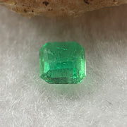 Natural Colombia Vivid Green Emerald (Beryl) Cut-Cornered Square Step cut 0.47ct 4.7 by 4.7 by 2.8mm - Huangs Jadeite and Jewelry Pte Ltd