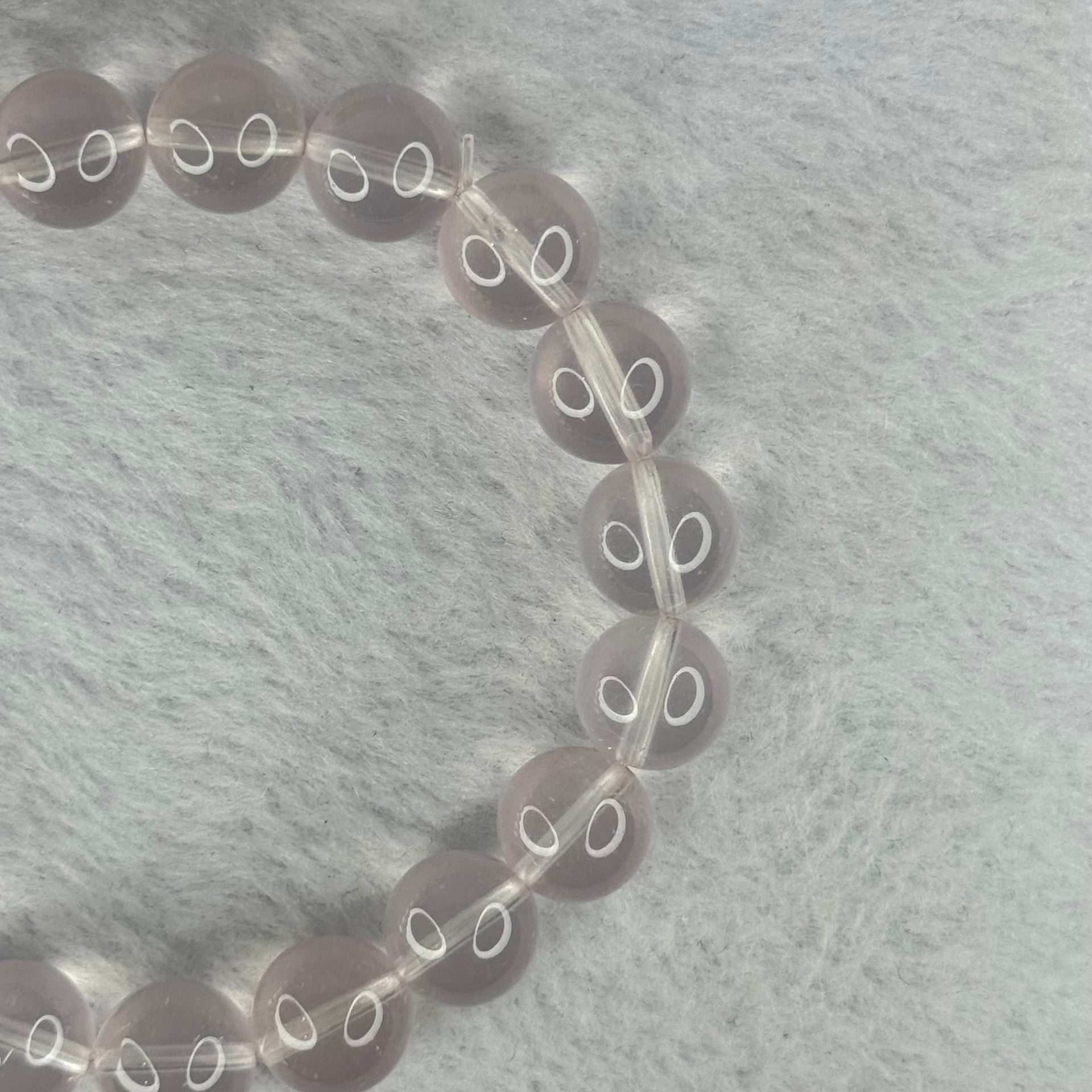 Natural Rose Quartz Beads Bracelet 天然玫瑰石英珠手链 32.27g 17.5cm 10.9mm 19 Beads - Huangs Jadeite and Jewelry Pte Ltd