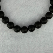 Natural Dark Matt Black Amber Beads Bracelet 天然大黑天翁琥珀手链 7.16g 15cm 8.3mm 22 Beads - Huangs Jadeite and Jewelry Pte Ltd