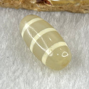 Natural Powerful Tibetan Old Oily Agate 3-Lines Dzi Bead Heavenly Master (Tian Zhu) 三行天诛 2.56g 19.9 by 9.6mm - Huangs Jadeite and Jewelry Pte Ltd