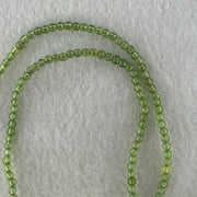Natural Green Peridot Beads Necklace 8.59g 52cm 3.2mm 204 Beads - Huangs Jadeite and Jewelry Pte Ltd