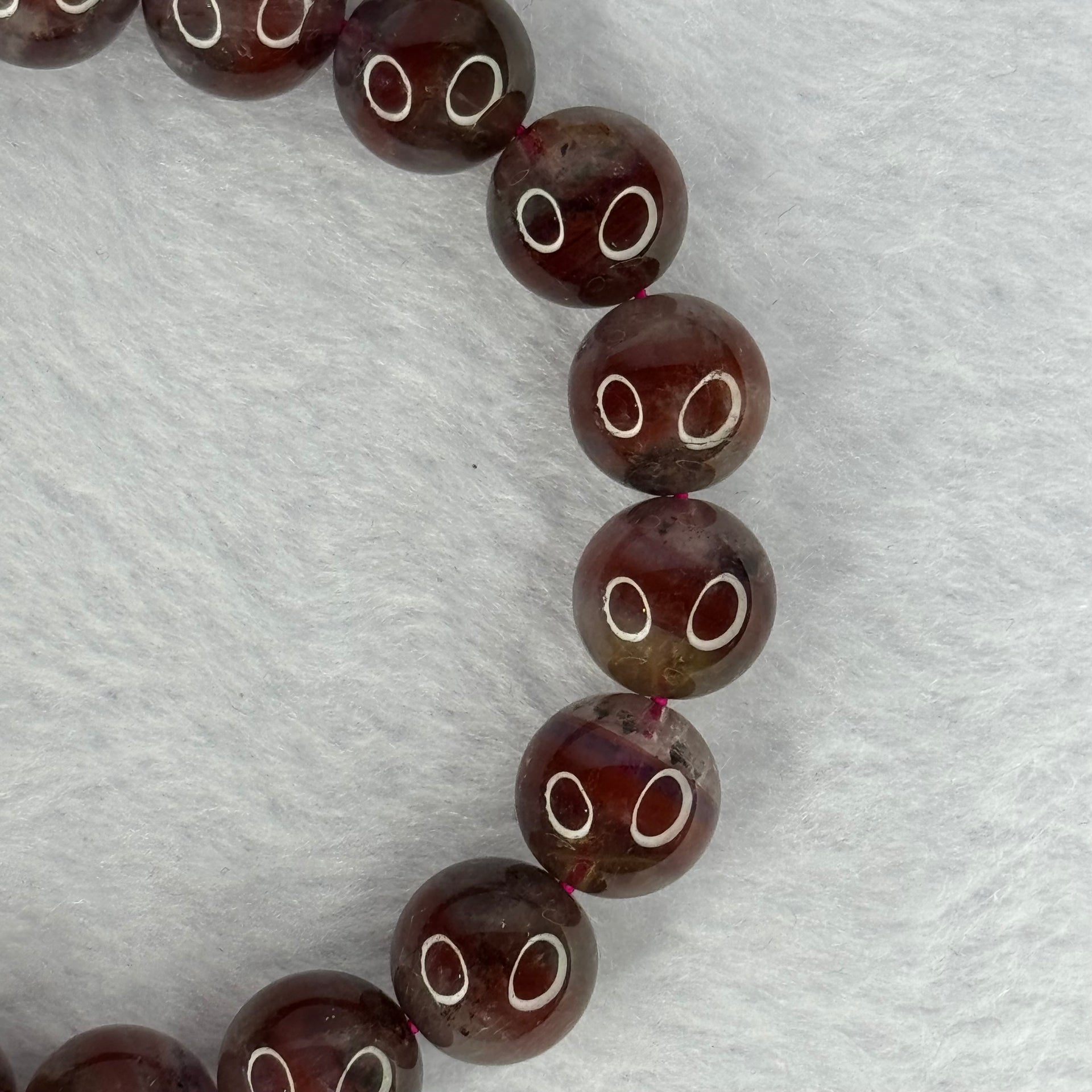 Above Average Natural Auralite 23 Bracelet 天然激光23手链 39.33g 18cm 11.8mm 18 Beads - Huangs Jadeite and Jewelry Pte Ltd