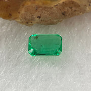 Natural Colombia Vivid Green Emerald (Beryl) Cut-Cornered Rectangular Step cut 0.48ct 5.6 by 4.2 by 2.6mm - Huangs Jadeite and Jewelry Pte Ltd