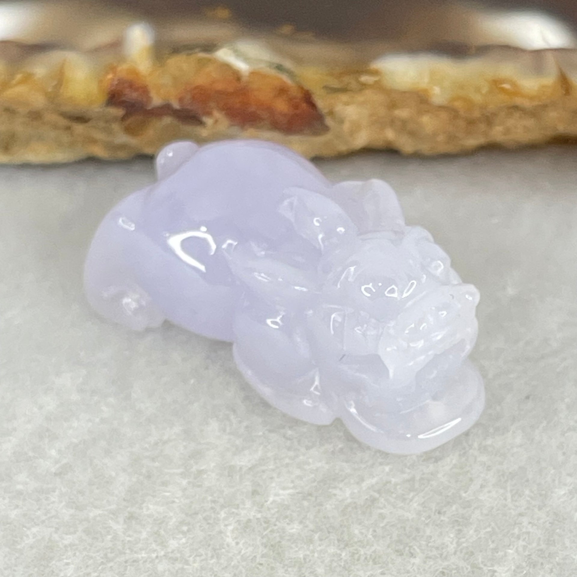 Type A Full Lavender Jadeite Pixiu Pendant Charm 6.53g 24.0 by 12.7 by 11.4mm - Huangs Jadeite and Jewelry Pte Ltd
