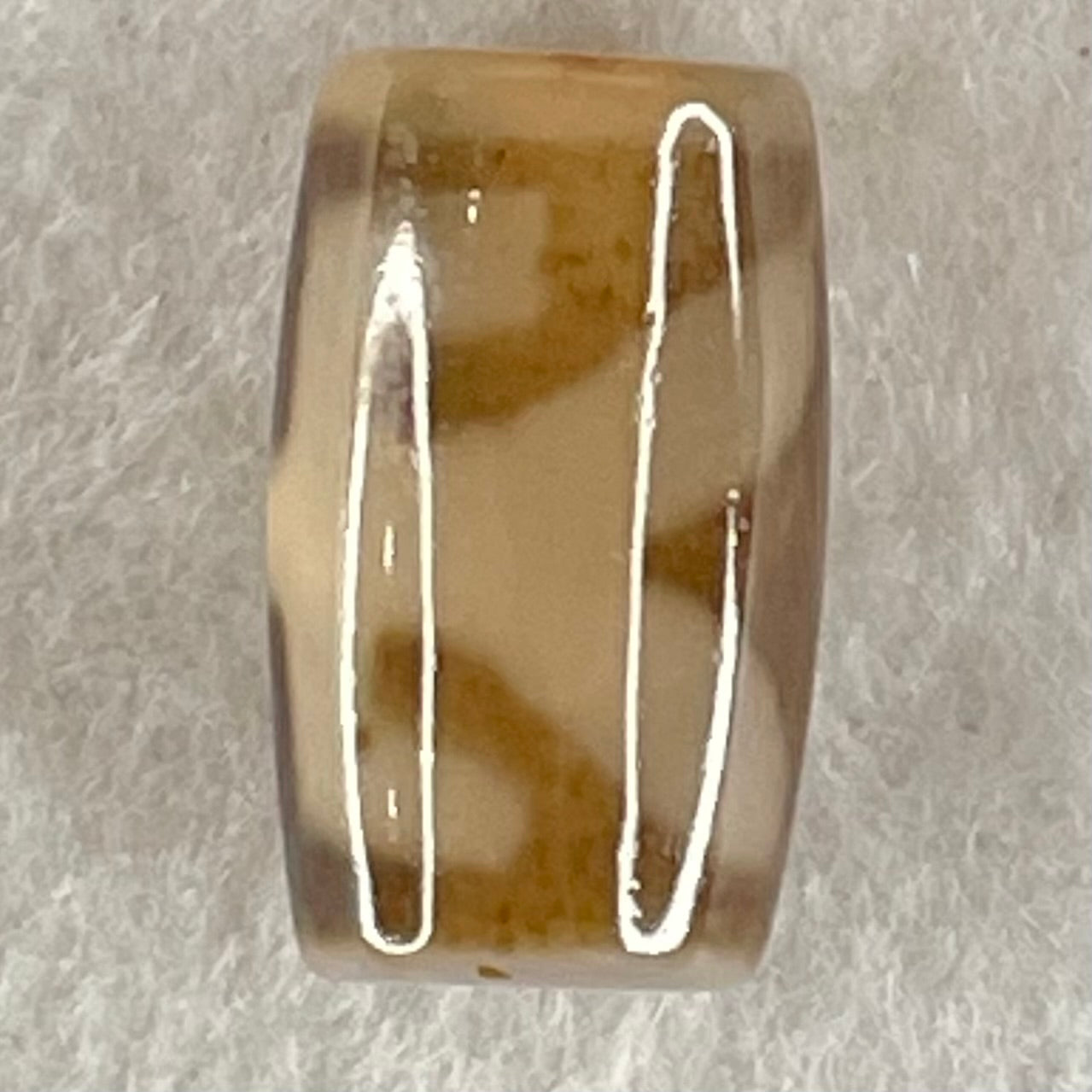 Natural Powerful Tibetan Old Oily Agate Patina Guiren Tairen Human Dzi Bead Totem Amulet Heavenly Master (Tian Zhu) 贵人天诛 4.55g 19.3 by 11.5mm - Huangs Jadeite and Jewelry Pte Ltd