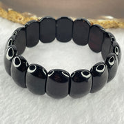 Natural Black Gold King Amber Beads Bracelet 天然黑金王琥珀手链 17.37g 17cm 20.5 by 11.9 by 6.5mm 16pcs - Huangs Jadeite and Jewelry Pte Ltd