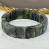 Natural Labradorite Bracelet 44.07g 17cm 16.6 by 12.3 by 6.2mm 16 pcs - Huangs Jadeite and Jewelry Pte Ltd