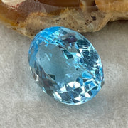Natural Sky Blue Topaz Oval Shape 15.57ct 17.1 by 12.4 by 8.6mm - Huangs Jadeite and Jewelry Pte Ltd