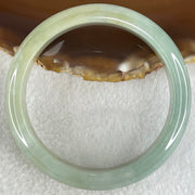 Type A Blueish Green with Brown Patches Jadeite Bangle 50.88g Internal Diameter 54.8mm 13.2 by 7.5mm (Close to Perfect) - Huangs Jadeite and Jewelry Pte Ltd