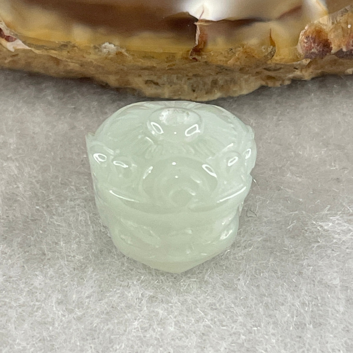 Natural Type A Green Jadeite Daikokuten Mahakala Pendant | God of Wealth & Sacred Protection Talisman (3.77g | 13.0 x 13.1 x 11.4mm) - Huangs Jadeite and Jewelry Pte Ltd