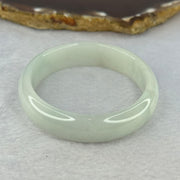Type A Sky Blue Jadeite Oval Bangle 34.39g Internal Diameter 53.7mm 12.5 by 6.2mm (Slight External Line) - Huangs Jadeite and Jewelry Pte Ltd