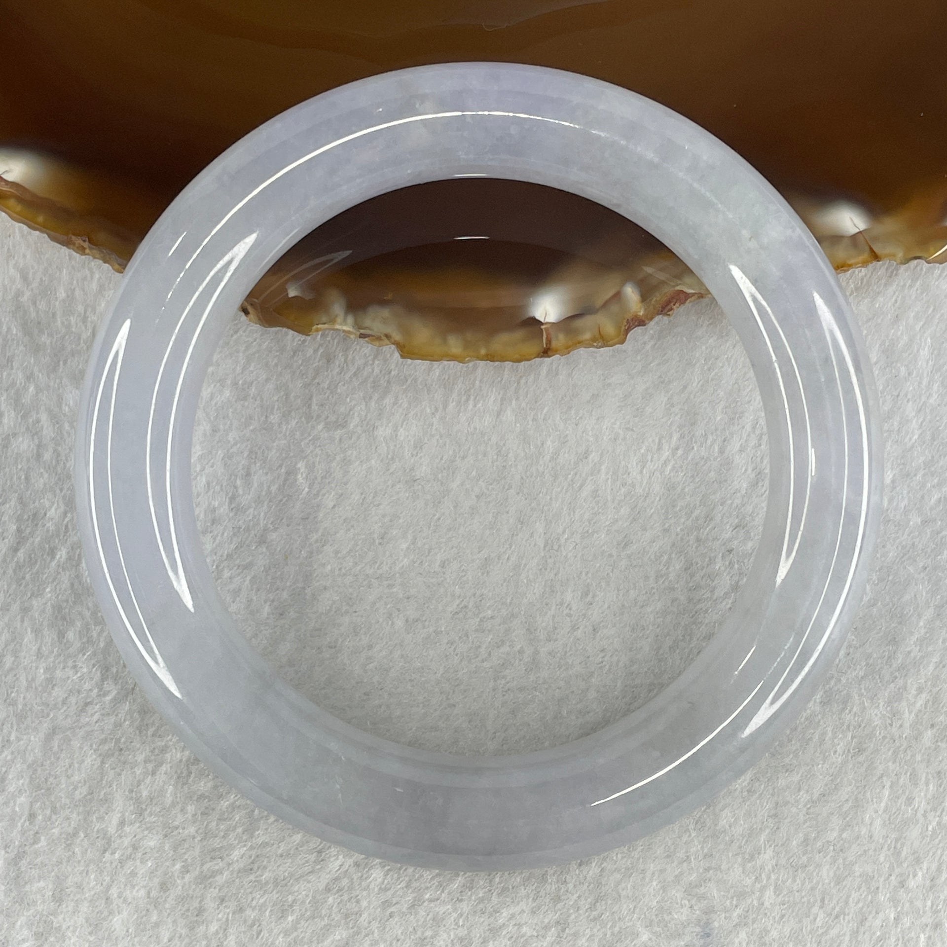 Certified Type A Natural Jelly Full Lavender Jadeite Bangle 76.19g Inner Diameter 58.8mm 11.5 by 11.8mm (Slight Internal Lines) - Huangs Jadeite and Jewelry Pte Ltd