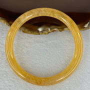 Transparent Orangey Yellow Quartzite Jade Bangle 天山玉手镯 Internal Diameter 59.4mm 29.90g 8.6 by 8.2mm - Huangs Jadeite and Jewelry Pte Ltd