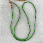 Rare Tengchong Raw Stone Association Certified Type A Highly Translucent Green Jadeite Beads Necklace 8.44g 54g 2.40 to 2.92mm With NGI Cert 82838749 - Huangs Jadeite and Jewelry Pte Ltd