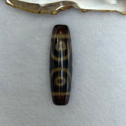 Natural Powerful Tibetan Old Oily Agate 6 Eyes Dzi Bead Heavenly Master (Tian Zhu) 六眼天诛 7.83g 39.5 by 11.5mm - Huangs Jadeite and Jewelry Pte Ltd