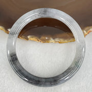 Type A Semi Icy Wuji Grey Jadeite Bangle Internal Diameter 52.9mm 34.23g 8.0 by 8.5mm (Slight Internal Lines) - Huangs Jadeite and Jewelry Pte Ltd