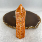 Natural Orange Calcite Quartz Tower Display 88.68g 89.1 by 26.7 by 23.2mm - Huangs Jadeite and Jewelry Pte Ltd
