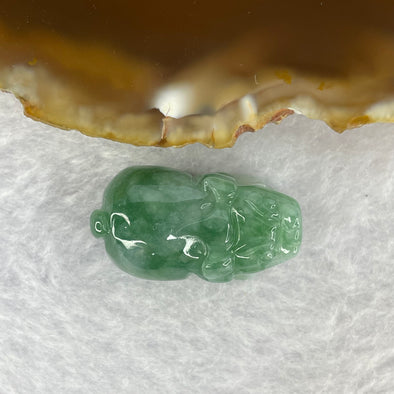 Type A Blueish Green Jadeite Pixiu Pendent A货蓝绿色翡翠貔貅吊坠 10.03g 25.7 by 14.1 by 12.6 mm - Huangs Jadeite and Jewelry Pte Ltd