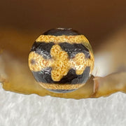 Natural Powerful Tibetan Old Oily Agate Patina Guiren Tairen Human Dzi Bead Totem Amulet Heavenly Master (Tian Zhu) 贵人天诛 15.3g 10.4 by 10.6mm - Huangs Jadeite and Jewelry Pte Ltd