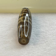 Natural Powerful Tibetan Old Oily Agate Guru Dharma Hat Dzi Bead Heavenly Master (Tian Zhu) 莲师法帽天珠 16.33g 48.2 by 14.8mm - Huangs Jadeite and Jewelry Pte Ltd