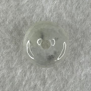 Type A Semi Icy Faint Lavender Green With Wuji Grey Jadeite Ping An Kou Donut Pendant/Charm 2.11g 13.2 by 5.9mm - Huangs Jadeite and Jewelry Pte Ltd