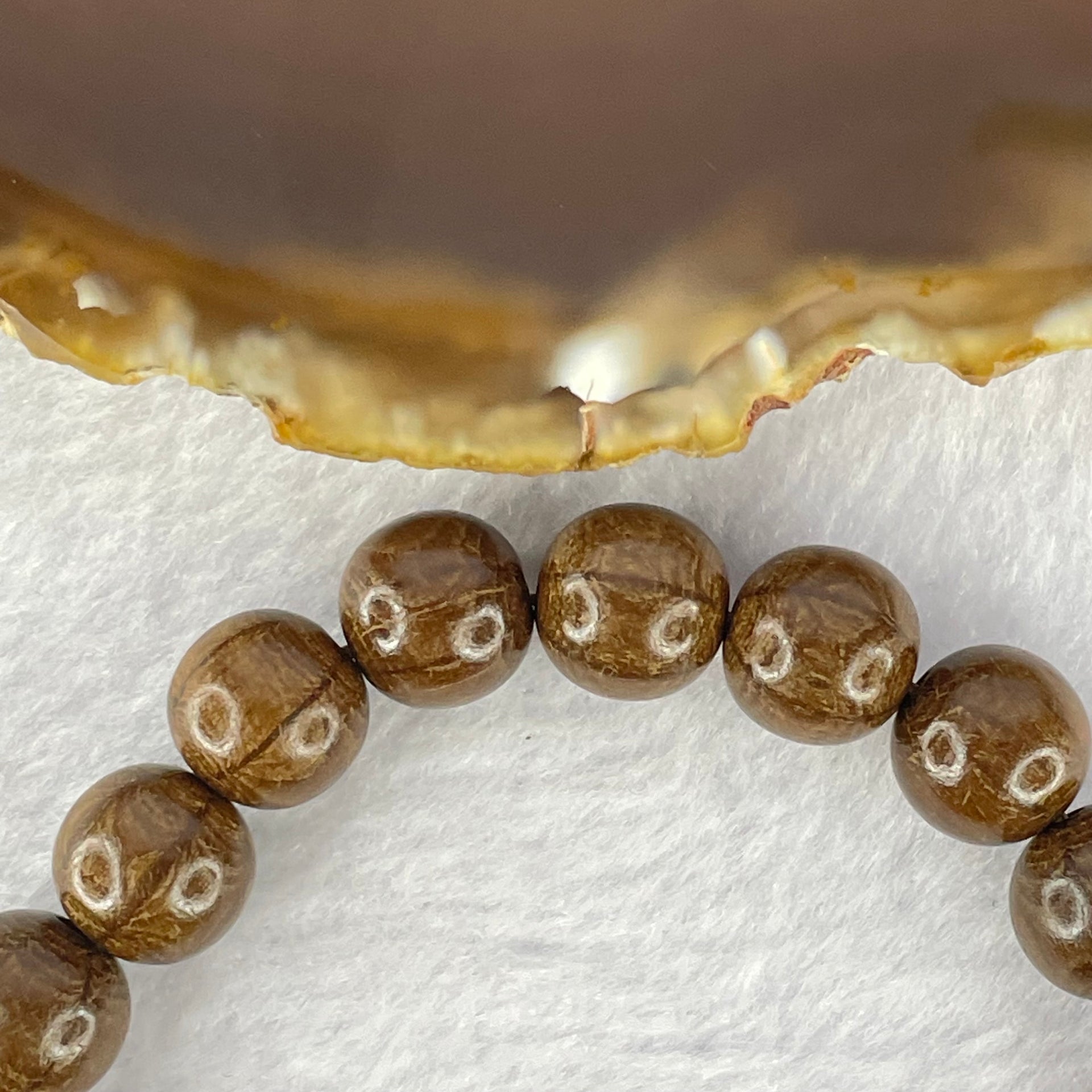 Natural Six Way Wooden Beads Bracelet 六道木手链 11.03g 17cm 10.8mm 19 Beads - Huangs Jadeite and Jewelry Pte Ltd