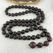 Natural Dark Red Medicine Amber Beads Necklace 天然红药琥珀项链 51.49g 68cm 90.0 - 15.6mm 71 Beads - Huangs Jadeite and Jewelry Pte Ltd