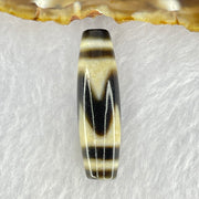 Natural Powerful Tibetan Old Oily Agate Tiger Tooth Daluo Dzi Bead Heavenly Master (Tian Zhu) 7.47g 38.9 by 11.3mm - Huangs Jadeite and Jewelry Pte Ltd