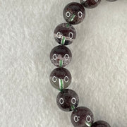 Good Grade Natural Red Phantom Quartz Beads Bracelet 29.27g 17cm 10.4mm 20 Beads - Huangs Jadeite and Jewelry Pte Ltd