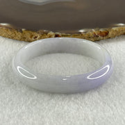 Natural Type A Bright Lavender with Light Green Jadeite Oval Bangle 32.80g Inner Diameter 54.3mm 11.6 by 6.0mm (Internal Line) - Huangs Jadeite and Jewelry Pte Ltd