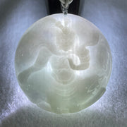 Type A Faint Green Lavender Jadeite Monkey God Sun Wu Kong  Pendant 73.39g 54.8 by 12.7mm - Huangs Jadeite and Jewelry Pte Ltd