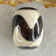 Natural Powerful Tibetan Old Oily Agate Tiger Tooth Daluo Dzi Bead Heavenly Master (Tian Zhu) 虎呀天诛 4.70g 18.0 by 13.4mm - Huangs Jadeite and Jewelry Pte Ltd