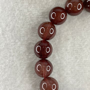 Good Grade Natural Red Rabbit Hair Rutilated Quartz Beads Bracelet 34.60g 16cm 11.2mm 18Beads - Huangs Jadeite and Jewelry Pte Ltd