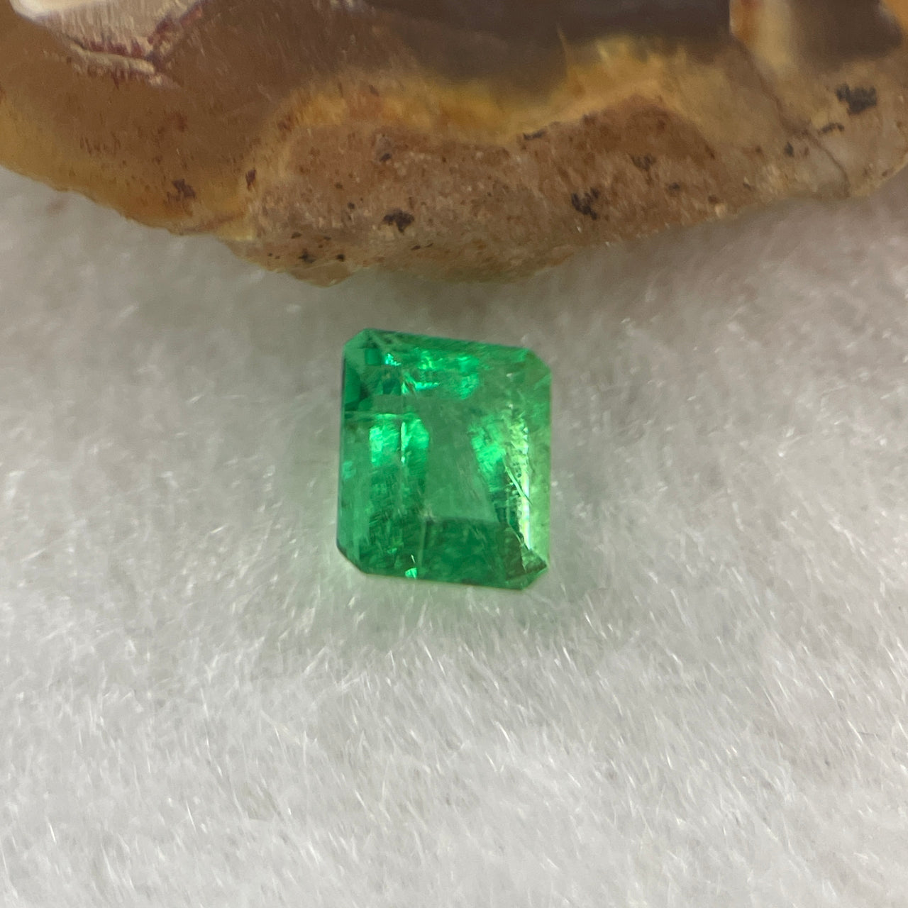 Natural Colombia Green Emerald (Beryl) Cut-Cornered Rectangular step cut 0.67ct 5.8 by 4.9 by 3.7mm - Huangs Jadeite and Jewelry Pte Ltd