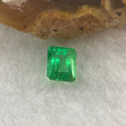 Natural Colombia Green Emerald (Beryl) Cut-Cornered Rectangular step cut 0.67ct 5.8 by 4.9 by 3.7mm - Huangs Jadeite and Jewelry Pte Ltd