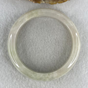 Certified Natural Type A Yellowish Green Jadeite Bangle | 59.3mm Inner Diameter (65.33g 12.9x8.5mm | Very Very Slight Internal Line | Abundance, Joy & Solar-Heart Synergy) - Huangs Jadeite and Jewelry Pte Ltd