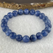Natural Blue Kyanite Beads Bracelet 25.52g 15.5cm 8.8mm 22 Beads - Huangs Jadeite and Jewelry Pte Ltd