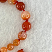 Natural Carnelian Agate Beads Bracelet 13.00g 13.5cm 8.1mm 24 Beads - Huangs Jadeite and Jewelry Pte Ltd
