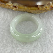 Type A Natural Faint Green to White Jadeite Ring 4.40g 6.5 by 4.8mm US 6.9 HK 15.2 (Very Very Slight Internal Line) - Huangs Jadeite and Jewelry Pte Ltd