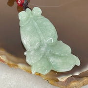 Type A Blueish Green Jadeite Goldfish Pendant 10.23g 37.0 by 22.11 by 7.4mm - Huangs Jadeite and Jewelry Pte Ltd