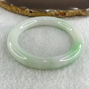 Type A Natural Light Green Faint Lavender Jadeite Bangle 47.62g Inner Diameter 51.9mm 10.0 by 9.5mm (Slight Internal Lines) - Huangs Jadeite and Jewelry Pte Ltd