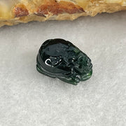 Good Grade Type A Translucent Black Jadeite Dragon Turtle Charm Pendant 0.72g 10.9 by 7.1 by 5.3mm - Huangs Jadeite and Jewelry Pte Ltd