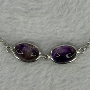 Above Average Natural Super 7 in S925 Sliver Bracelet 3.76g 11.4 by 7.3 by 4.9mm - Huangs Jadeite and Jewelry Pte Ltd