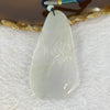 Type A Semi Icy Faint Lavender Green Jadeite Phoenix 24.39g 63.8 by 36.1 by 5.8mm - Huangs Jadeite and Jewelry Pte Ltd