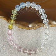 Very Very High Grade Transparent Natural Morganite Beryl Beads Bracelet 13.18g 15.5cm 7.4mm 26 Beads - Huangs Jadeite and Jewelry Pte Ltd