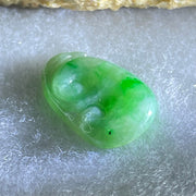 Type A Old Mine Spicy Green Jadeite Ruyi Charm Stone For Setting 1.01g 16.5 by 11.6 by 2.4mm - Huangs Jadeite and Jewelry Pte Ltd