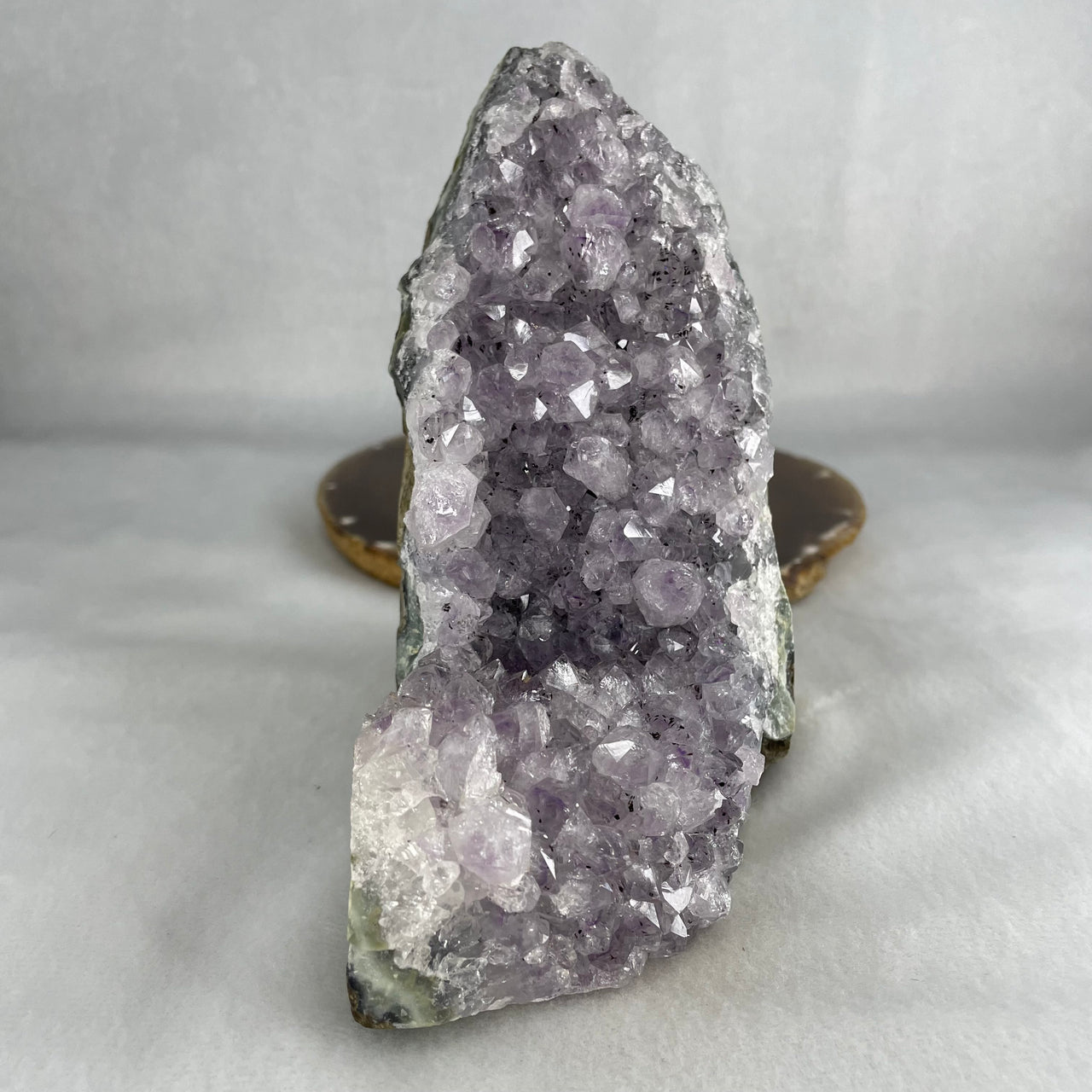 Natural Amethyst with Black Tourmaline Rough Display 1,216.8g 125.6 by 72.4 by 130.0mm - Huangs Jadeite and Jewelry Pte Ltd