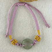 Type A Blueish Green Jadeite Ping An Kou String Bracelet 3.02g 15.0 by 6.6mm - Huangs Jadeite and Jewelry Pte Ltd