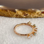 Cubic Zirconia In S925 Sliver Rose Gold Color Ring (Adjustable Size) 1.43g 2.6 by 2.0mm - Huangs Jadeite and Jewelry Pte Ltd